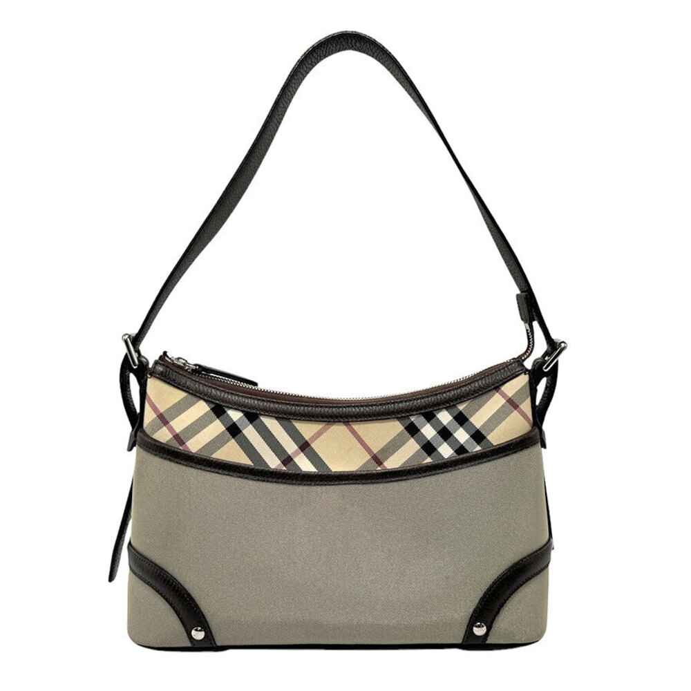 Burberry shoulder bag canvas leather brown gray - Picture 1 of 4